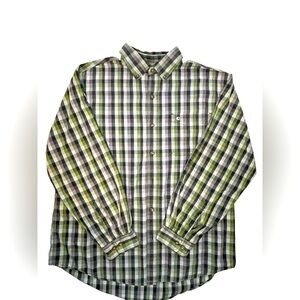 Carhartt men’s club plaid button down shirt long sleeve/pocket/green plaid